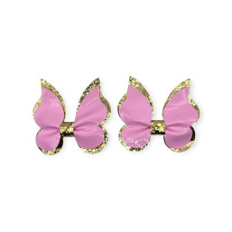 Magic Glitter Butterfly Hair Clips - Pink
